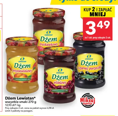 Dżem Lewiatan wiśniowy promocja w LEWIATAN