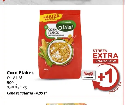 Płatki kukurydziane Corn Flakes O la la! promocja w Intermarche