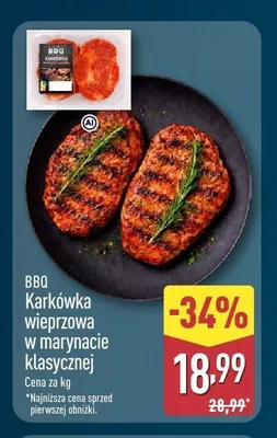 Karkówka wieprzowa w marynacie klasycznej BBQ promocja w Aldi