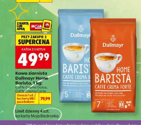 Kawa ziarnista Dallmayr Home Barista Caffe Crema Forte promocja w Biedronka