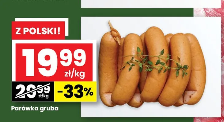 Parówka gruba promocja w emma MARKET
