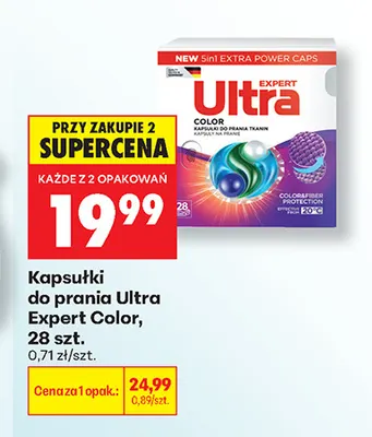 Kapsułki do prania Ultra Expert Color promocja w Biedronka