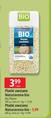 Płatki owsiane Naturavena bio Bio Planet promocja w Leclerc