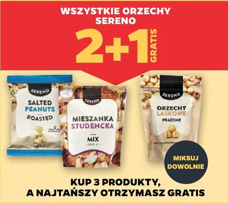 Orzechy Sereno różne rodzaje promocja w Netto