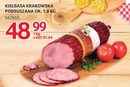 Kiełbasa Krakowska Podsuszana 562655 promocja w Selgros