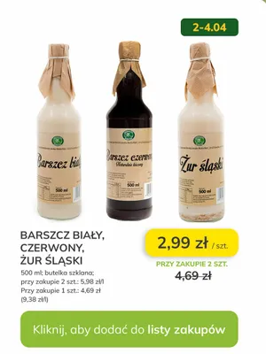 Barszcz biały promocja w Stokrotka