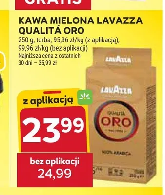 Kawa mielona Lavazza Qualitá Oro promocja w Stokrotka