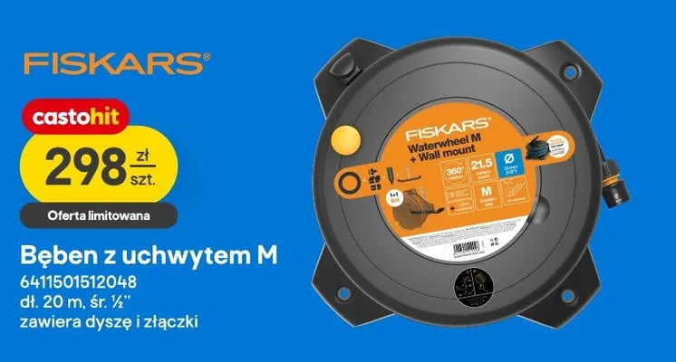 Bęben z uchwytem M Fiskars promocja w Castorama