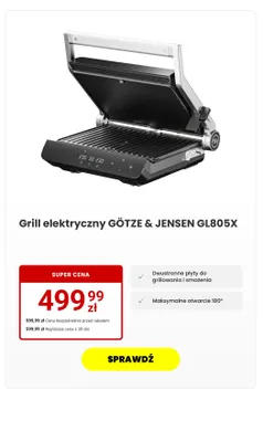 Grill elektryczny GL805X promocja w Media Expert