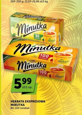Herbata czarna ekspresowa Minutka promocja w ABC
