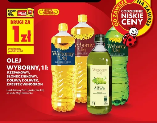 Olej z pestek winogron Wyborny Olej promocja w Biedronka