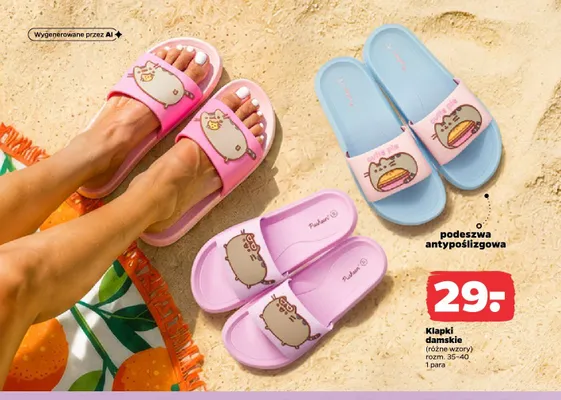 Klapki damskie Pusheen promocja w Netto