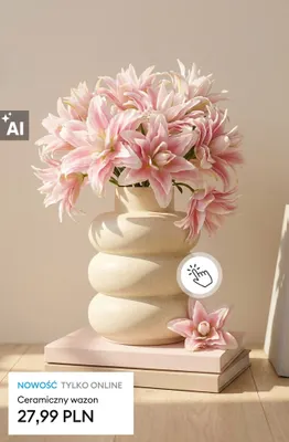 Ceramiczny wazon promocja w Sinsay