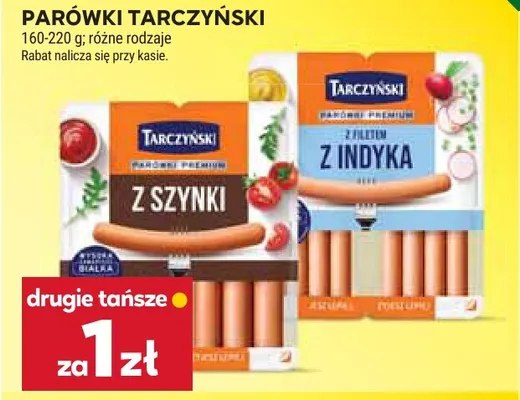 Parówki Tarczyński Premium z szynki promocja w Stokrotka