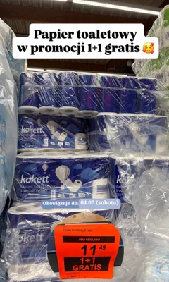 Papier toaletowy Kokett 3-warstwowy promocja w Aldi