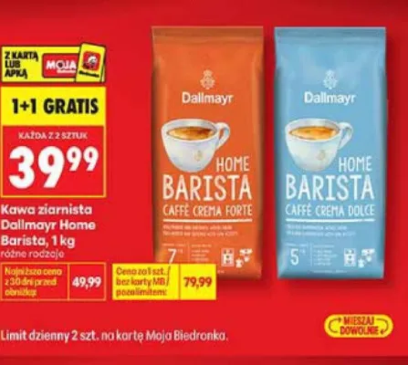 Kawa ziarnista Dallmayr Home Barista promocja w Biedronka