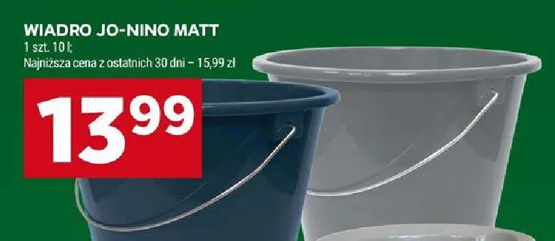 Wiadro Jo-Nino Matt promocja w Stokrotka
