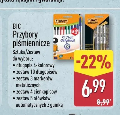 Zestaw 5 ołówków automatycznych z gumką BIC promocja w Aldi