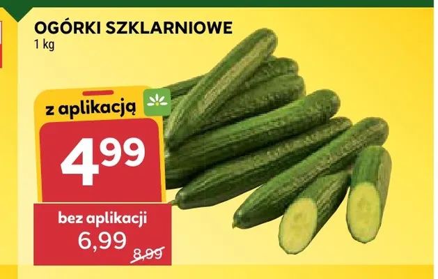Ogórki szklarniowe promocja w Stokrotka