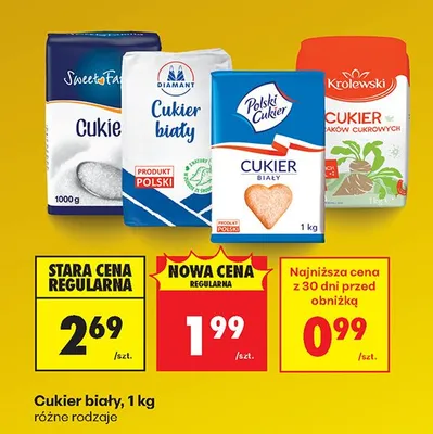 Cukier biały różne rodzaje promocja w Biedronka