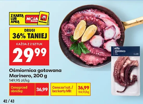 Ośmiornica gotowana Marinero promocja w Biedronka