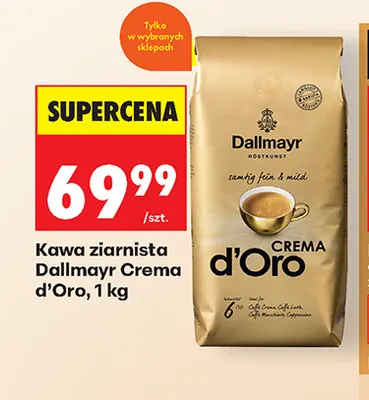 Kawa ziarnista Dallmayr Crema d'Oro promocja w Biedronka