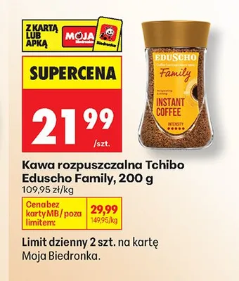 Kawa rozpuszczalna Tchibo Eduscho Family promocja w Biedronka