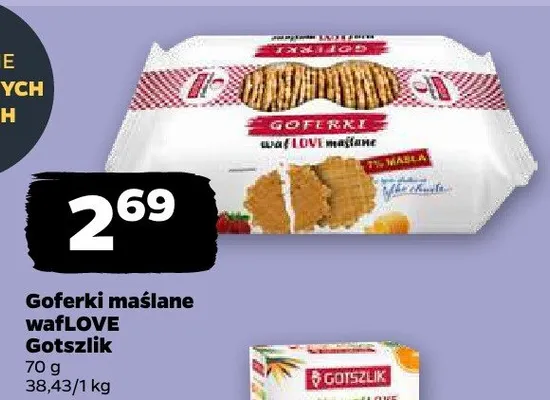 Goferki maślane wafLOVE Gotszlik promocja w Netto