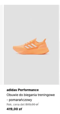 Obuwie do biegania treningowe adidas Performance pomarańczowe promocja w Lounge by Zalando
