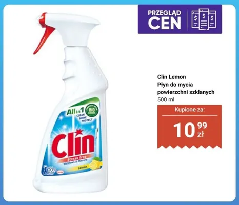 Płyn do mycia powierzchni szklanych Clin Lemon promocja w Biedronka