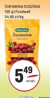 Żurawina suszona Bakalland promocja w Sedal