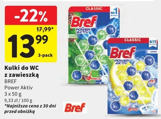 Kulki do WC z zawieszką Power Aktiv promocja w Intermarche