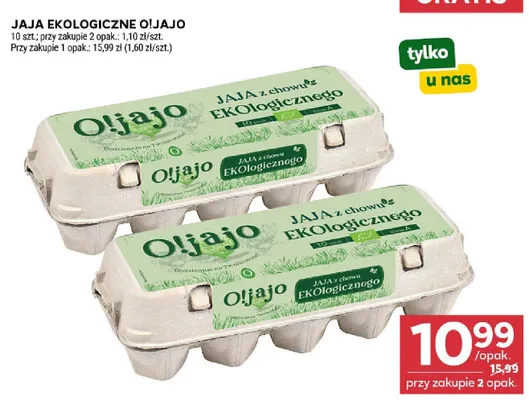 Jaja ekologiczne O!jajo promocja w Stokrotka