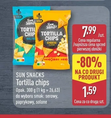 Tortilla chips Sun Snacks promocja w Aldi