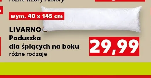 Poduszka dla śpiących na boku Livarno 40x145 cm promocja w Kaufland
