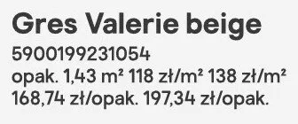 Gres Valerie beige rektyfikowany 60x120cm promocja w Castorama