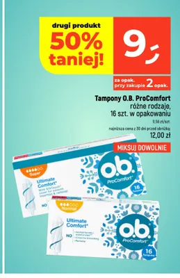 Tampony O.B. ProComfort Normal promocja w Dealz