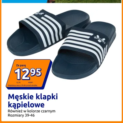 Męskie klapki kąpielowe promocja w Action
