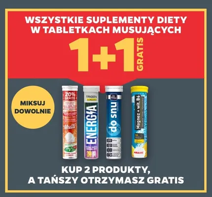 Suplement diety Energia w tabletkach musujących promocja w Netto