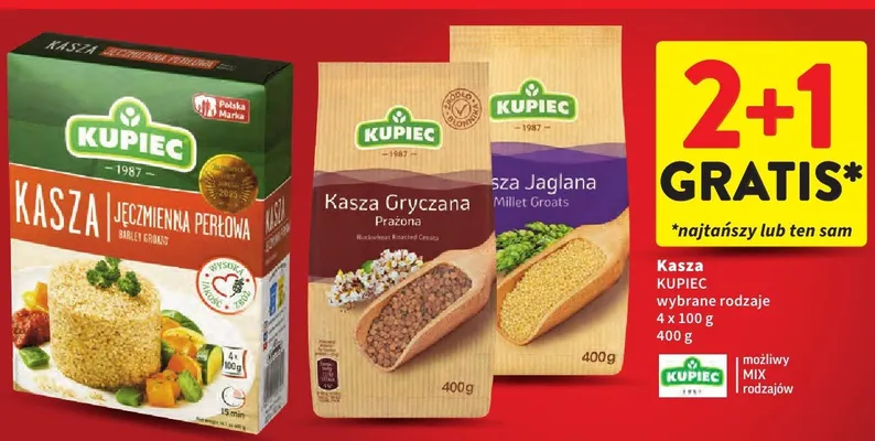 Kasza Kupiec promocja w Intermarche