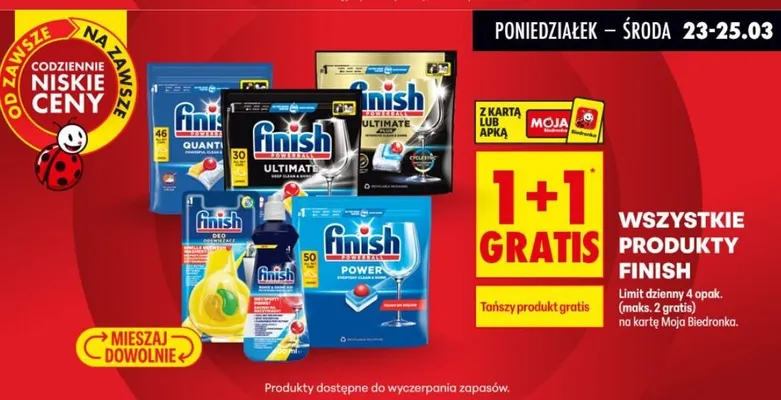 Tabletki do zmywarki różne rodzaje promocja w Biedronka