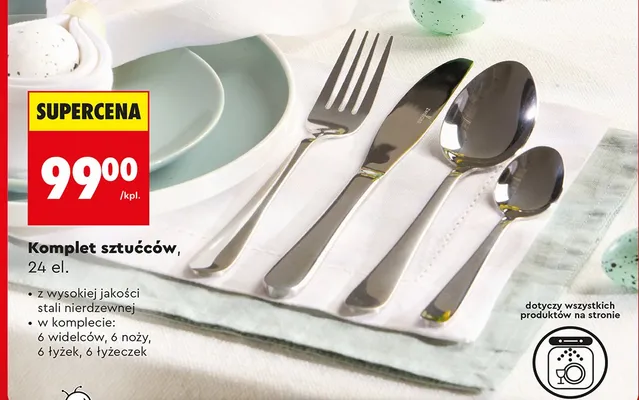 Komplet sztućców 24 el. promocja w Biedronka