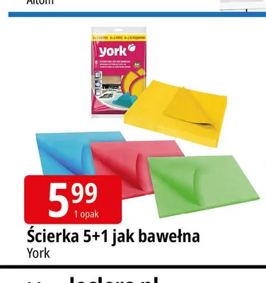 Ścierka York 6-pak jak bawełna promocja w Leclerc