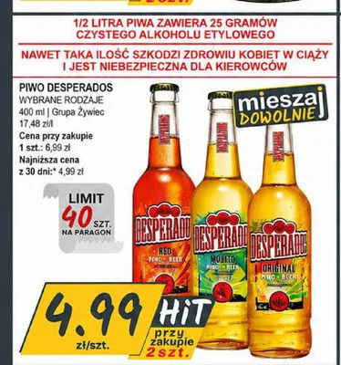 Piwo Desperados Mojito promocja w Słoneczko