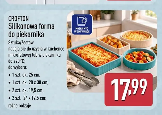 Silikonowa forma do piekarnika 2-pak 24x12,5 cm Crofton promocja w Aldi