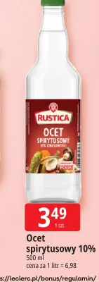 Ocet spirytusowy 10% Rustica promocja w Leclerc