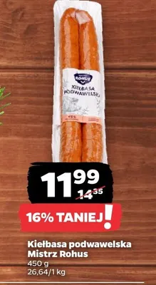 Kiełbasa podwawelska Mistrz Rohus promocja w Netto