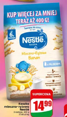 Kaszka mleczno-ryżowa Nestlé banan promocja w Dino