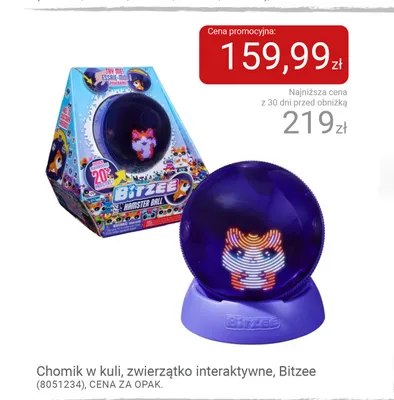 Chomik w kuli zwierzątko interaktywne Bitzee promocja w Smyk