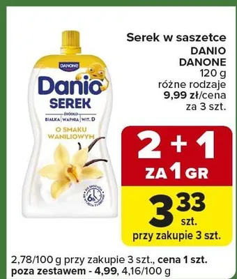 Serek w saszetce promocja w Carrefour Express